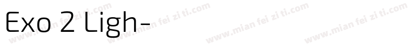 Exo 2 Ligh字体转换